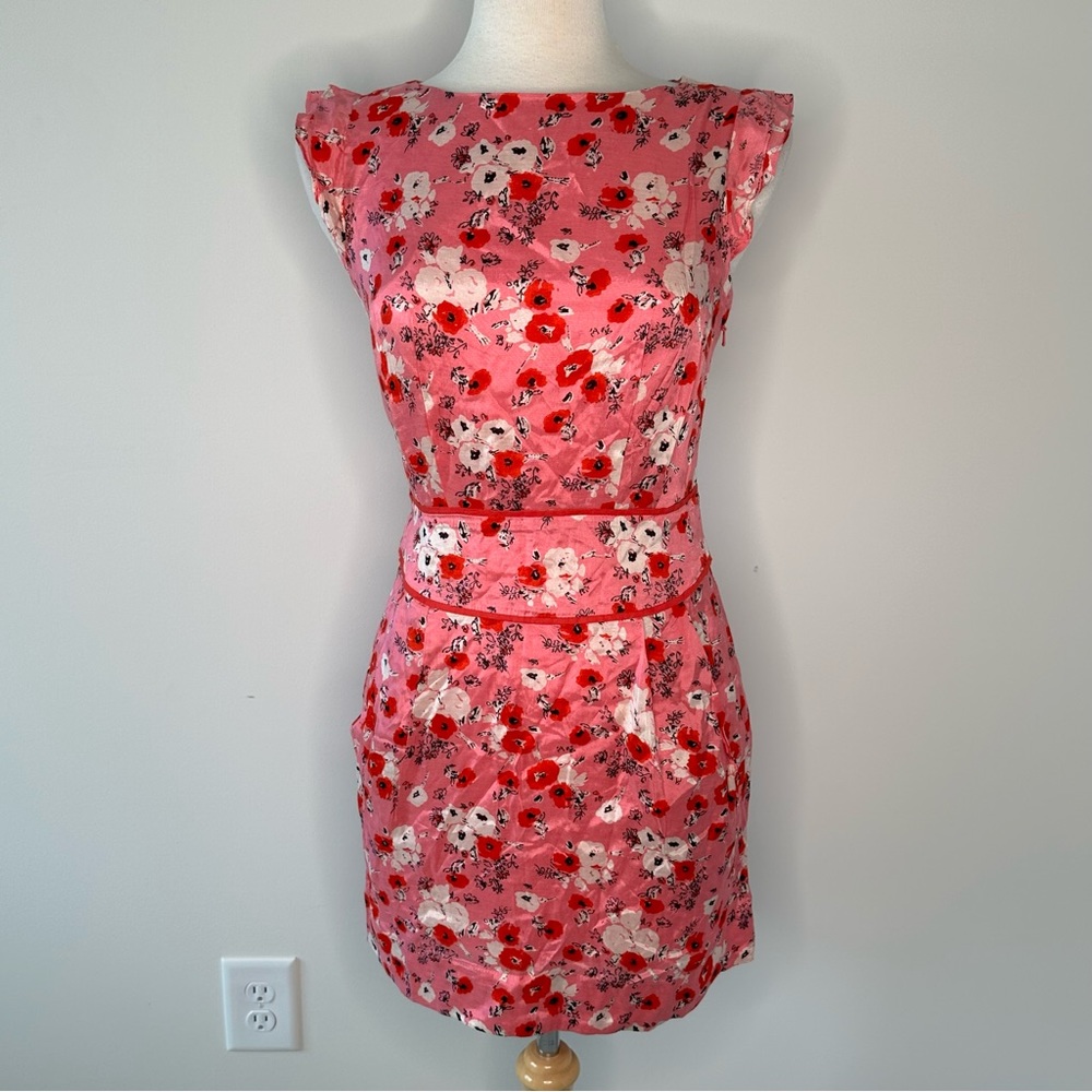 NWT Emily and Fin ModCloth Floral Dress - Pink w/Roses - Size Small - Summer
